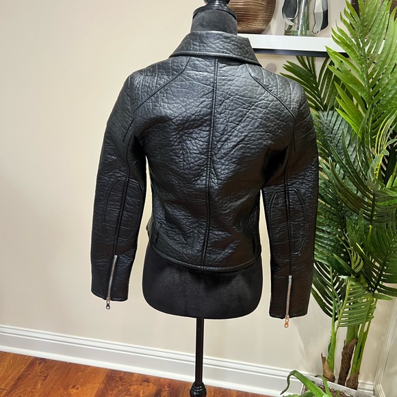 Bagatelle’s Faux Leather Black Moto Jacket Coat 6 - Picture 8 of 8